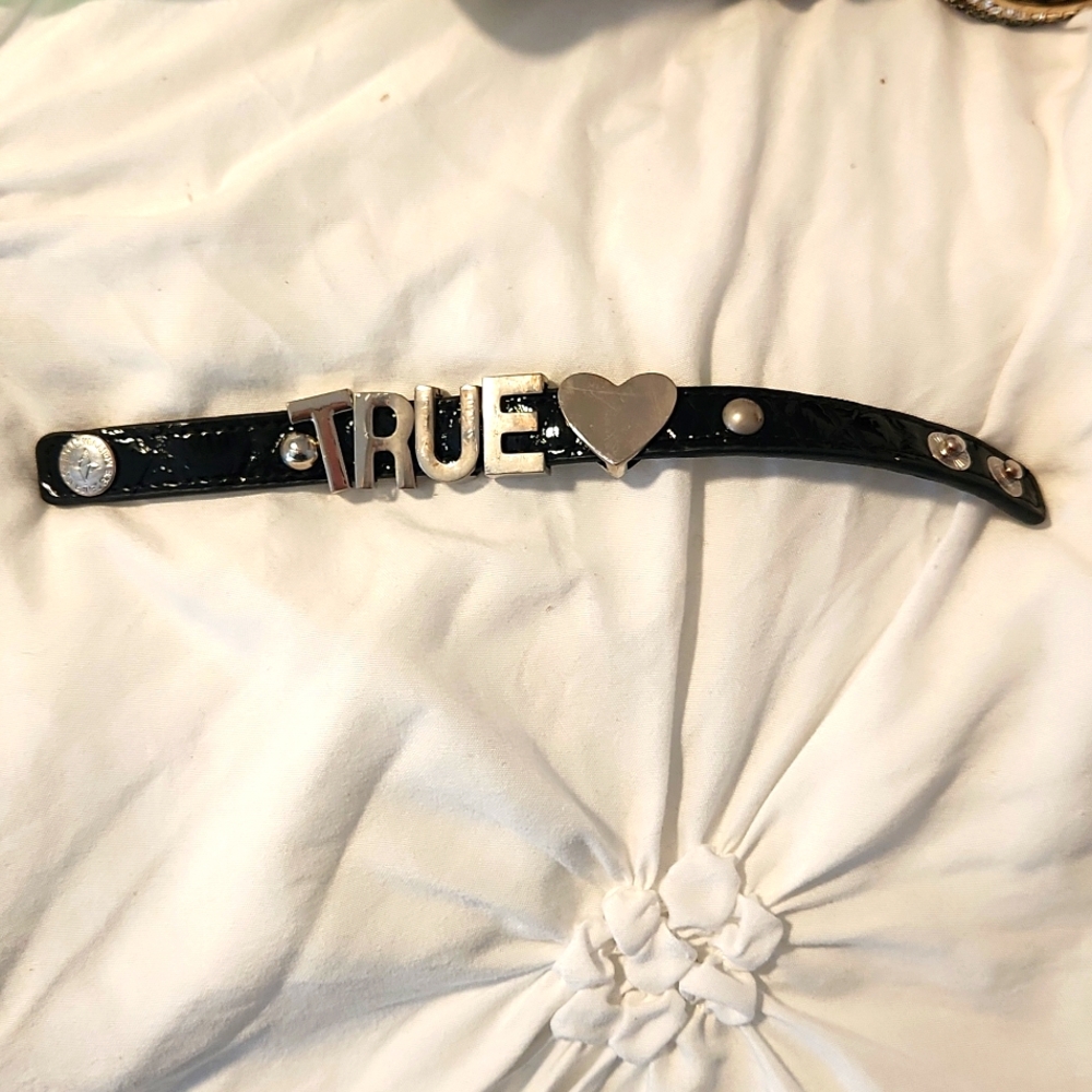 Vintage, BCBG, patent plather wrap bracelet